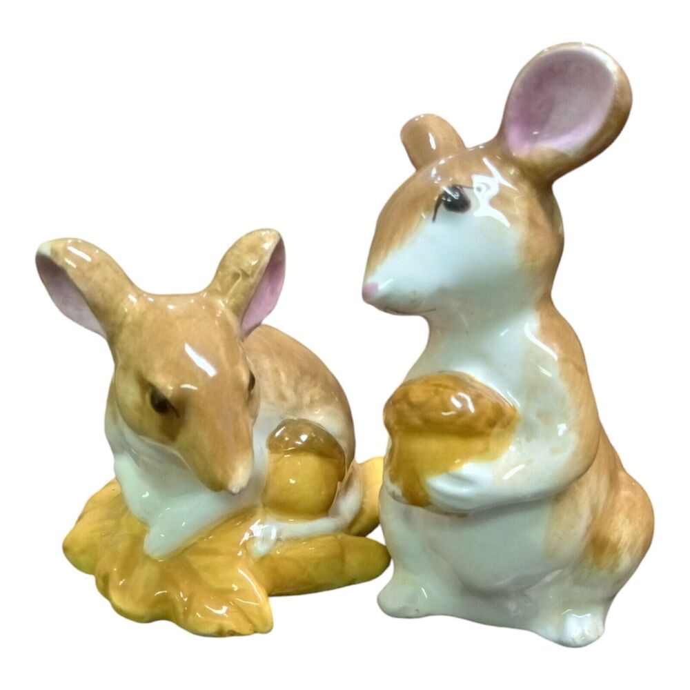 Vintage Ceramic Mice Salt and Pepper Shakers